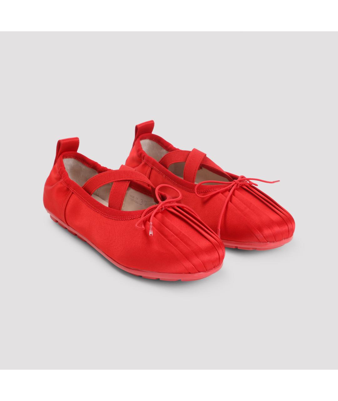 SIMONE ROCHA Красные синтетические балетки, фото 5