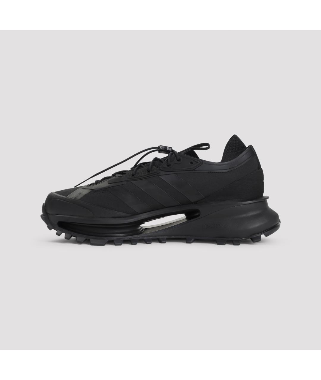 Y-3 Черные синтетические низкие кроссовки / кеды, фото 4