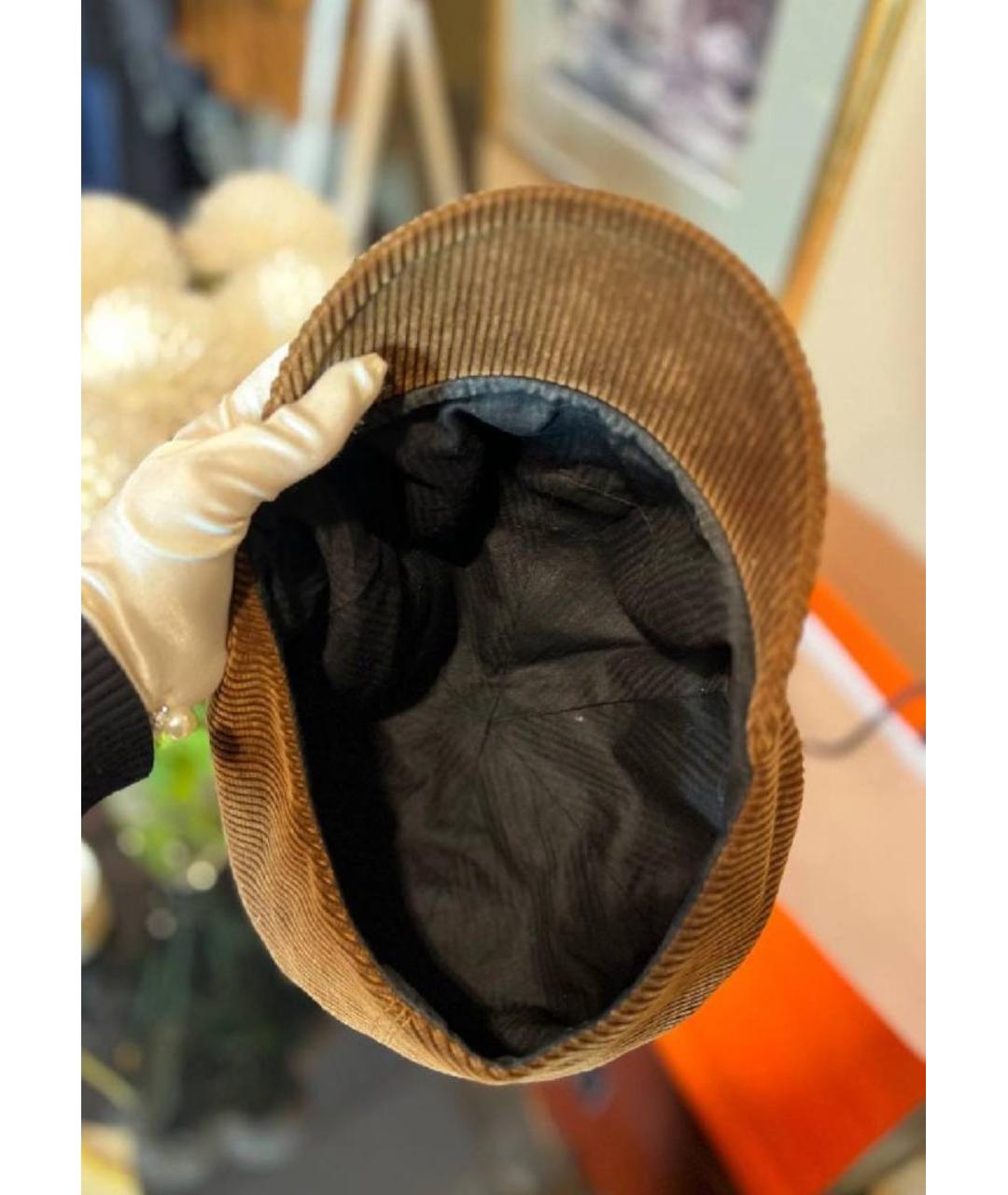 PRADA Коричневая кепка, фото 3