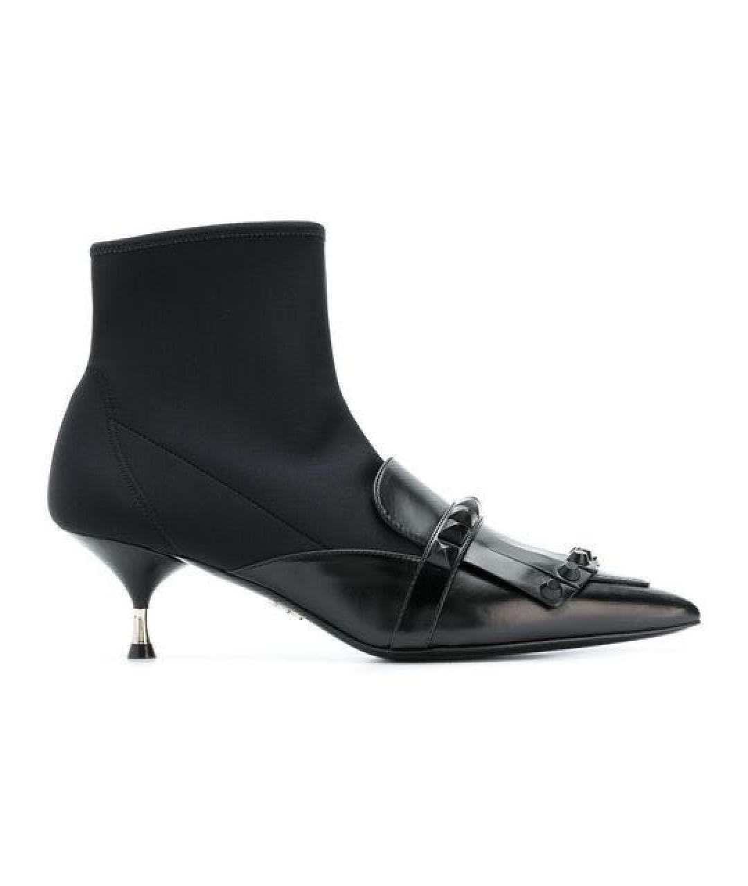 PRADA Черные кожаные ботильоны, фото 6