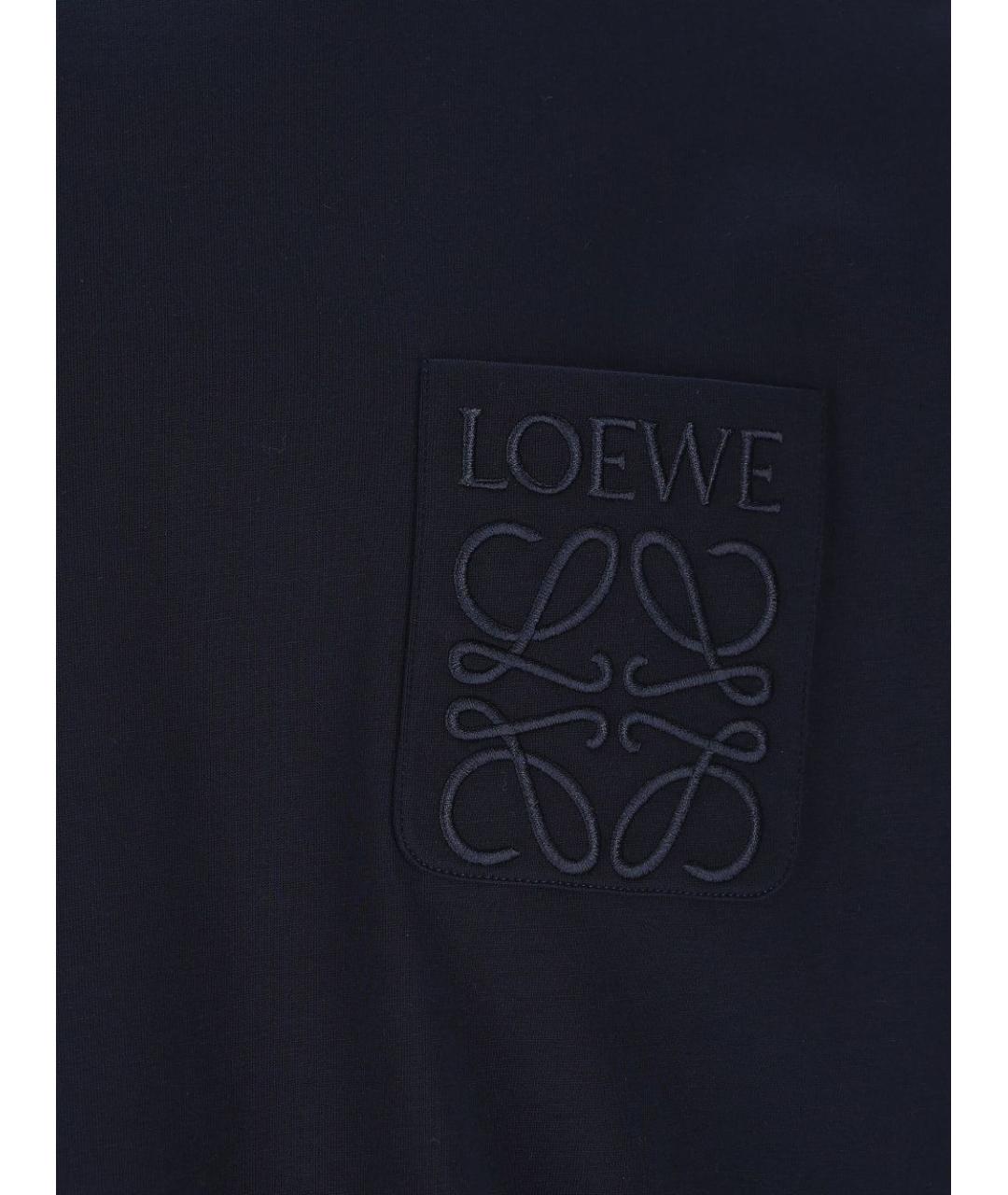 LOEWE Синяя хлопковая футболка, фото 3