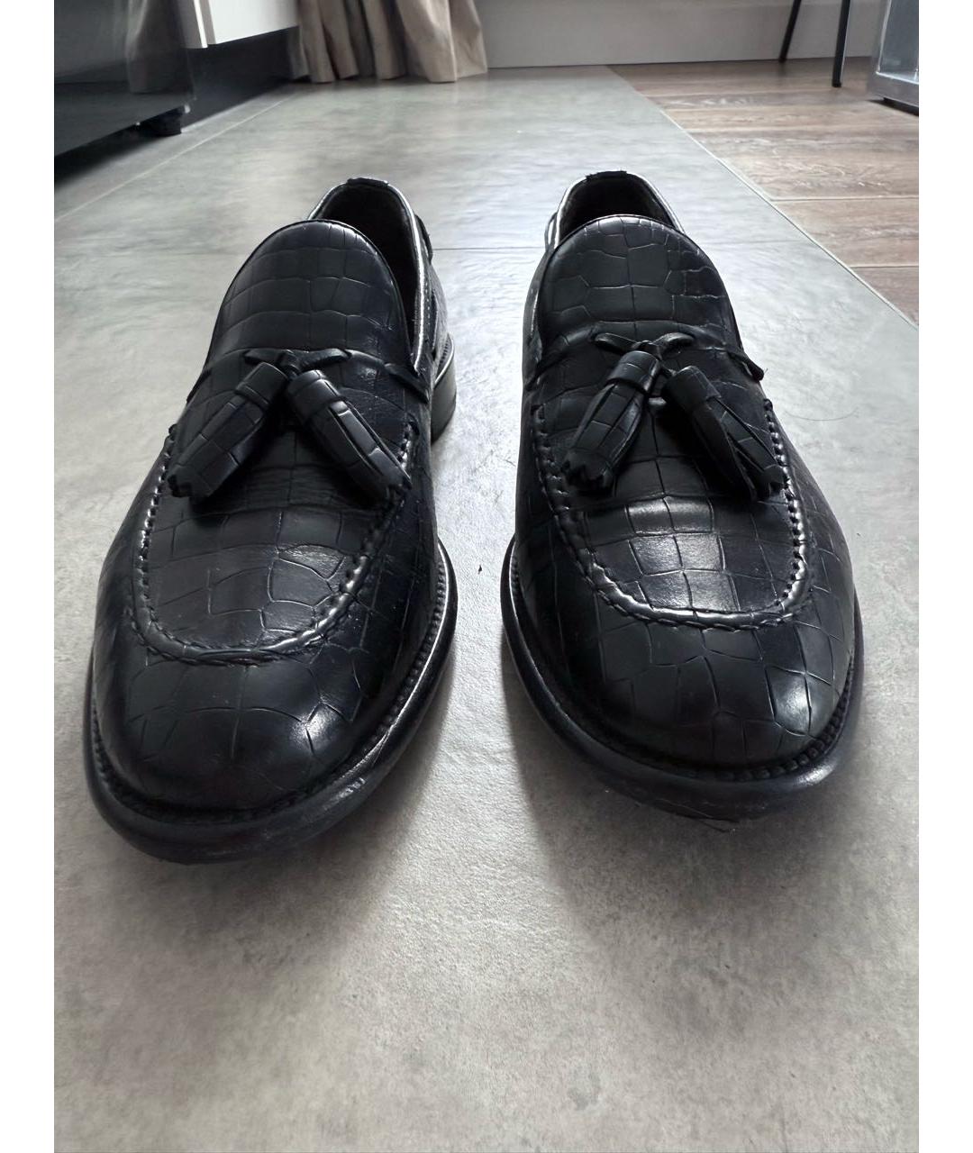 POLLINI Черные кожаные лоферы, фото 2