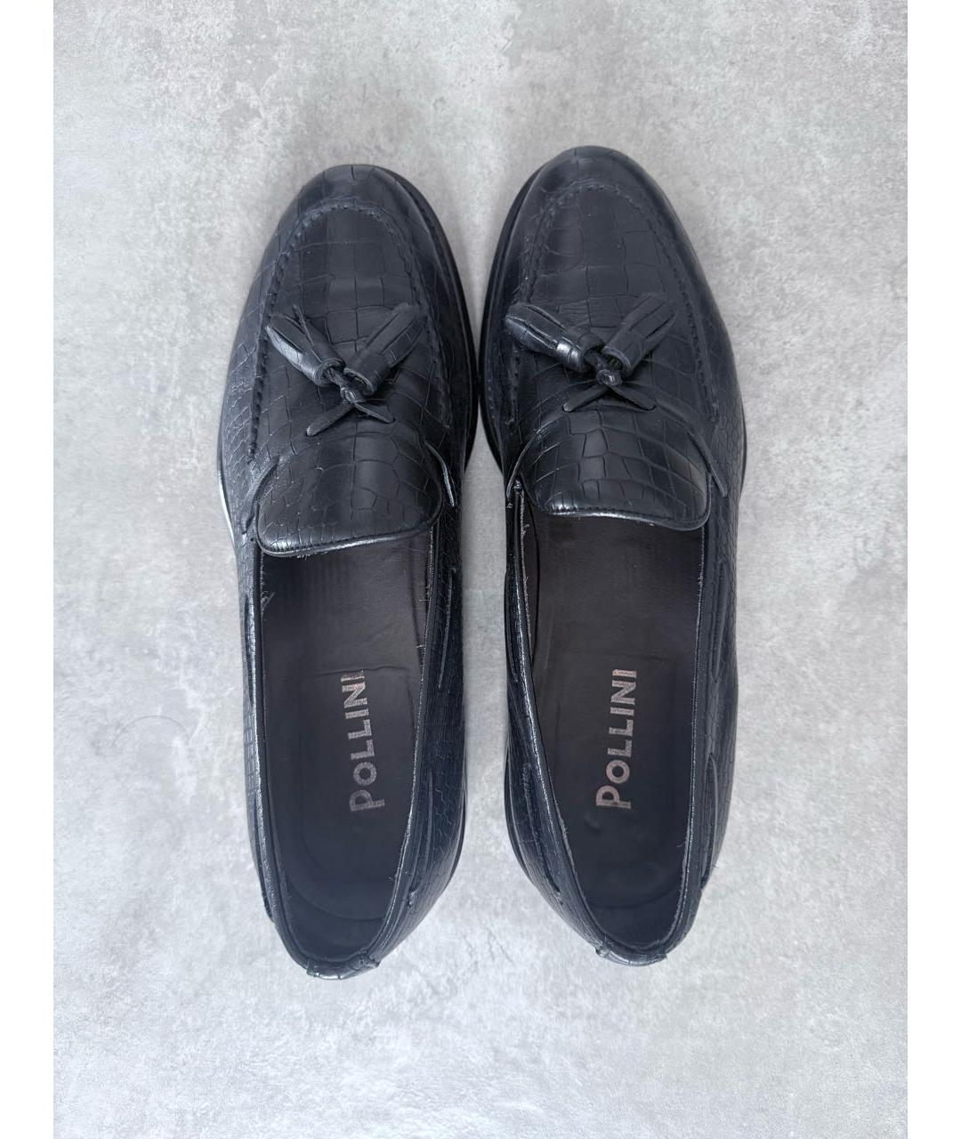 POLLINI Черные кожаные лоферы, фото 3