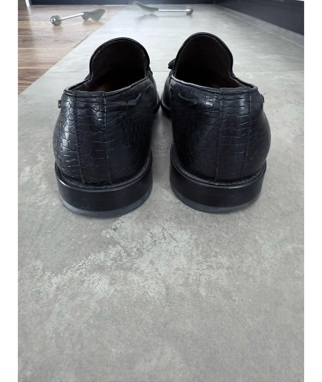 POLLINI Черные кожаные лоферы, фото 4