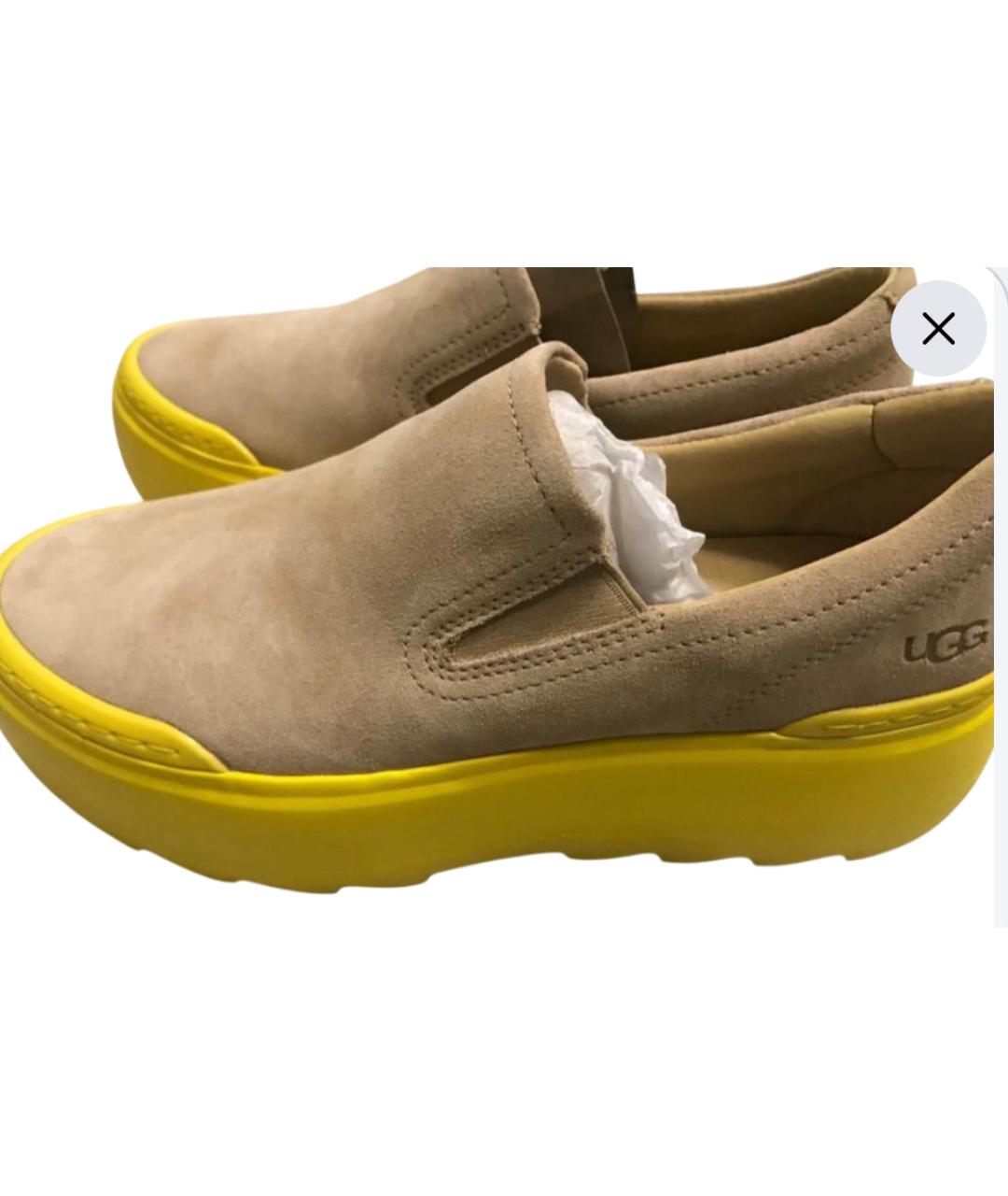 UGG AUSTRALIA Бежевые замшевые лоферы, фото 4