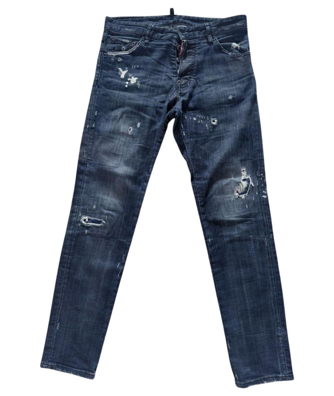 DSQUARED2 Темно-синие хлопковые джинсы, фото 1