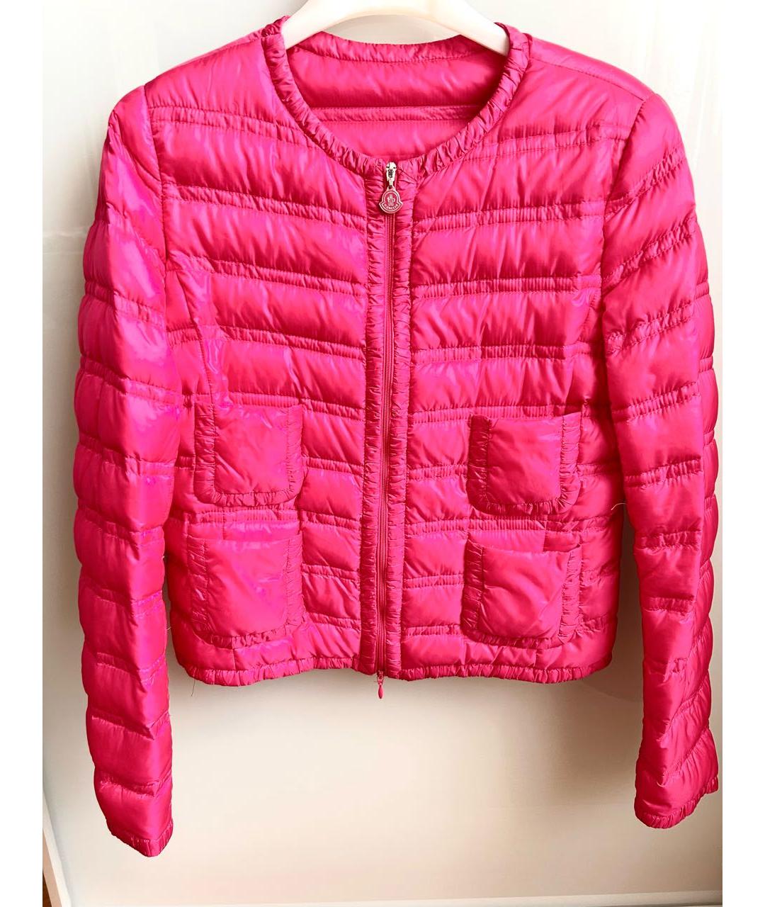 MONCLER Розовый пуховик, фото 6