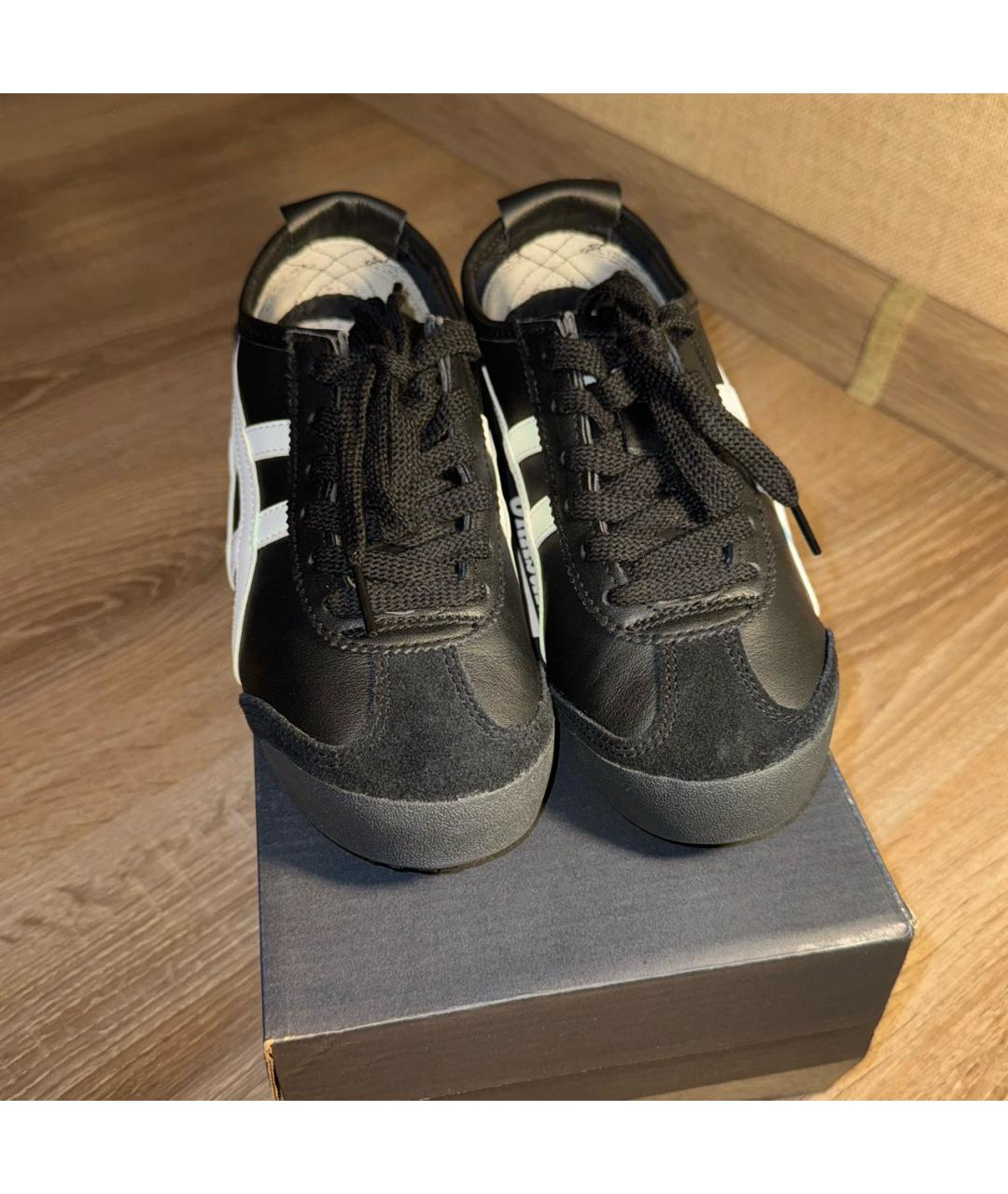 ONITSUKA TIGER Черные кожаные кеды, фото 2