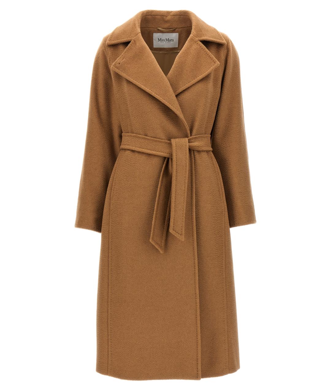 MAX MARA Коричневый шерстяной тренч/плащ, фото 1