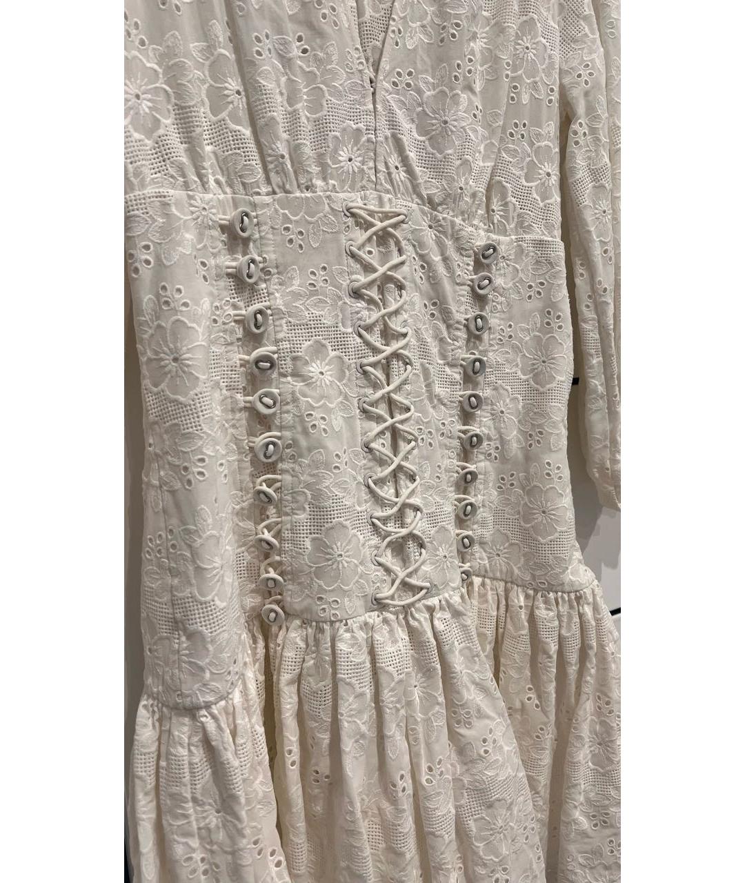 ZIMMERMANN Белое кружевное повседневное платье, фото 4