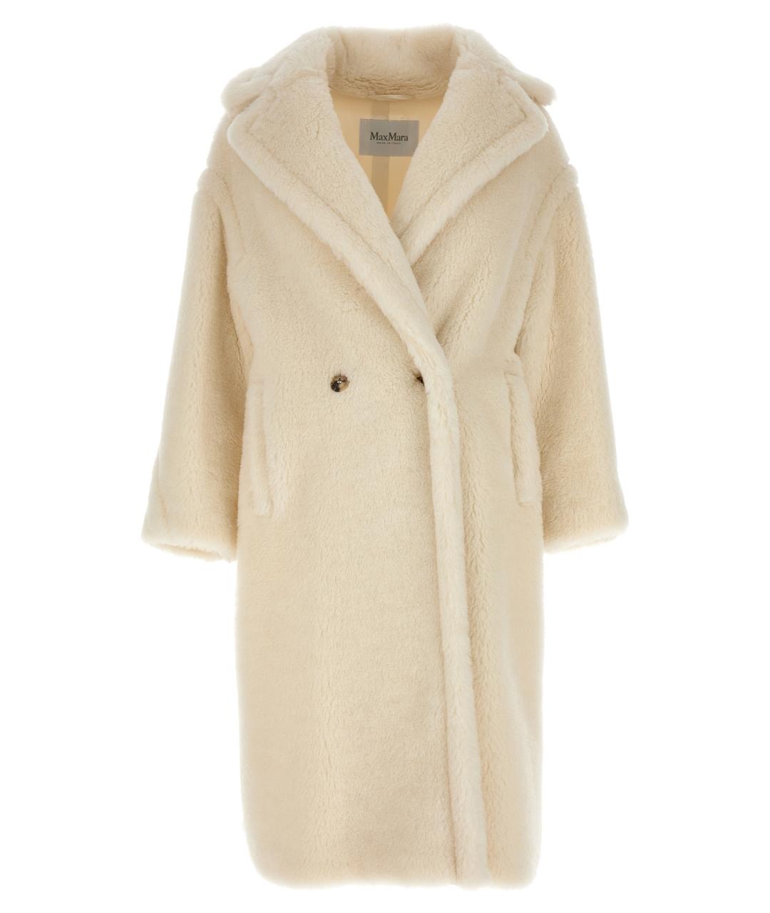MAX MARA Бежевая шерстяная шуба, фото 1