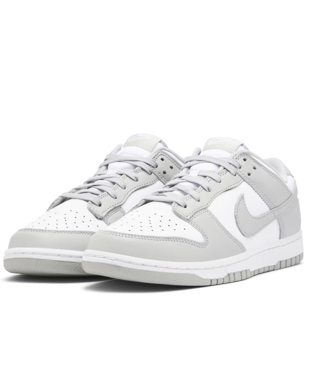 NIKE Серые кожаные низкие кроссовки / кеды, фото 8