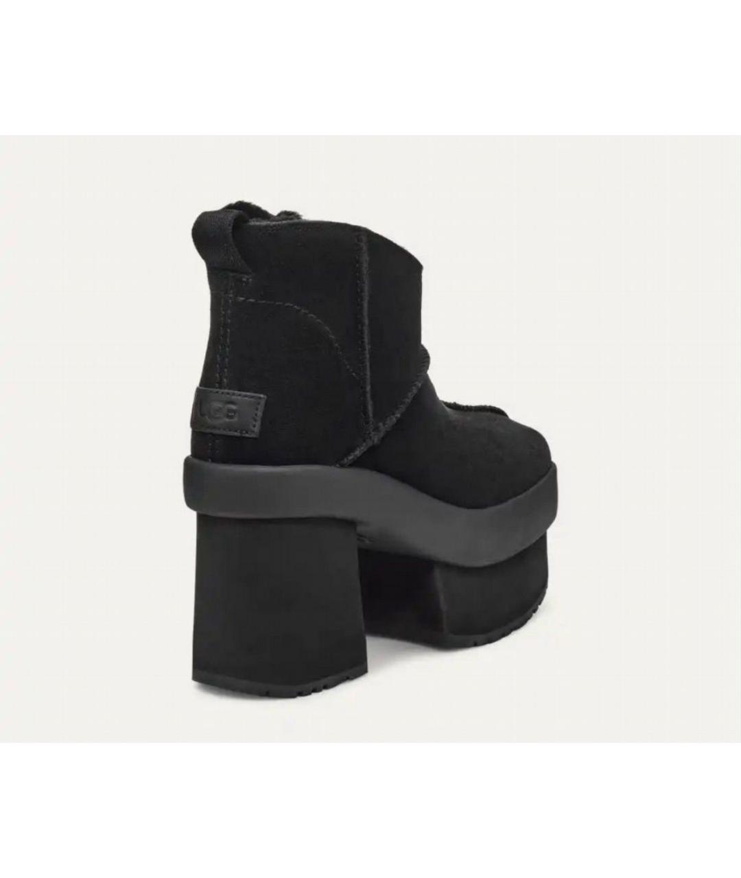 UGG AUSTRALIA Черные замшевые полусапоги, фото 4
