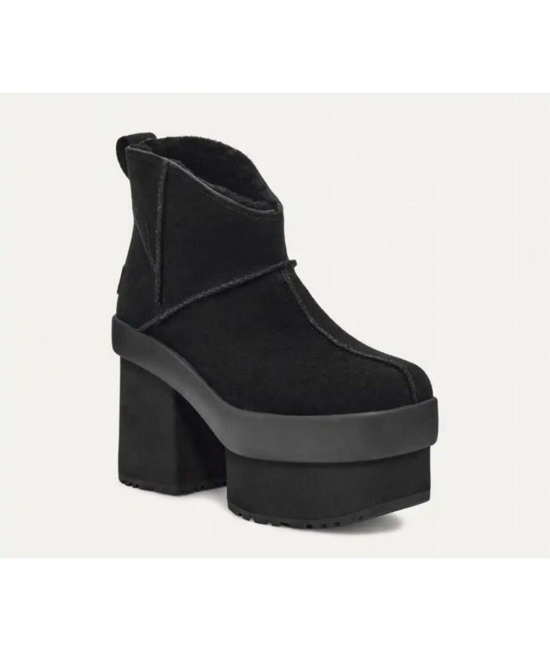 UGG AUSTRALIA Черные замшевые полусапоги, фото 3