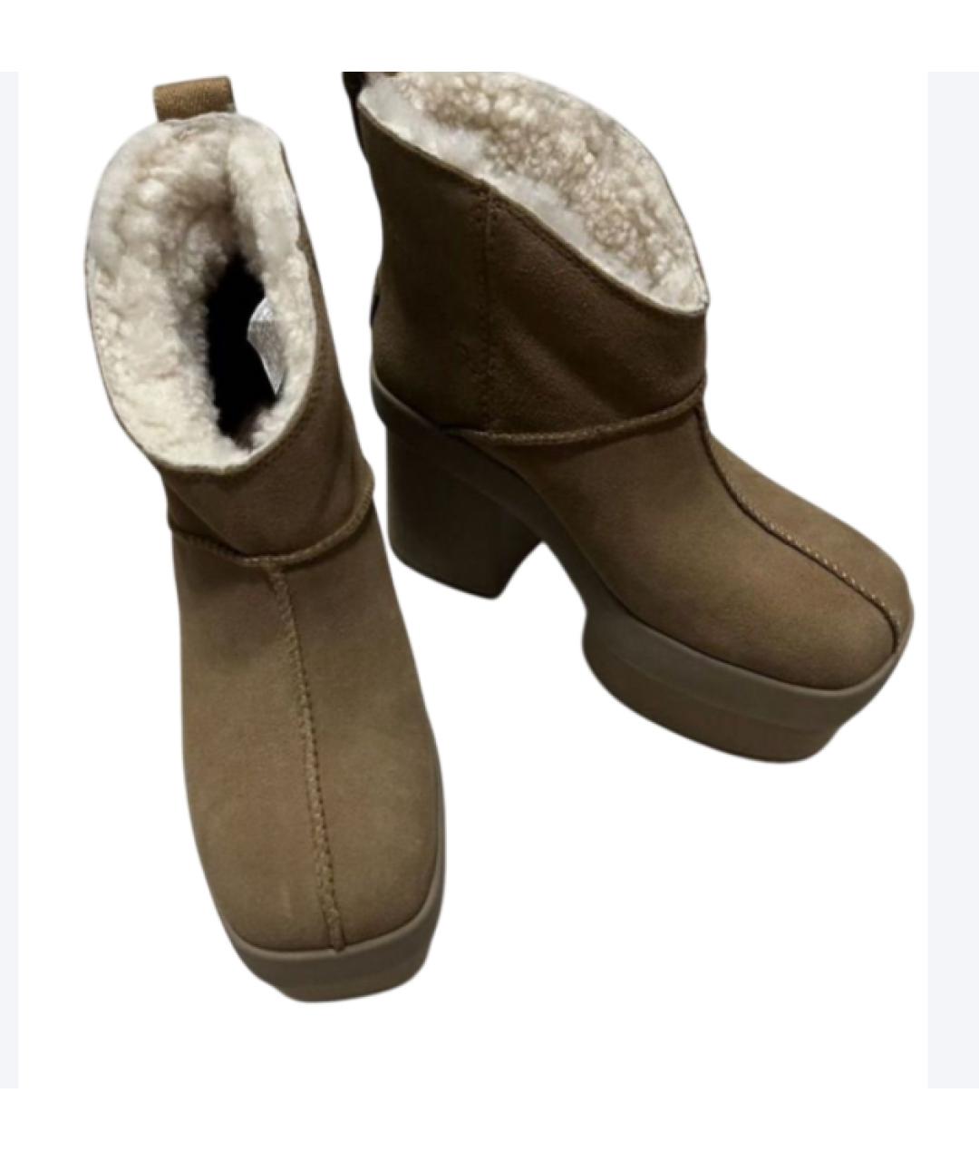 UGG AUSTRALIA Бежевые замшевые полусапоги, фото 2