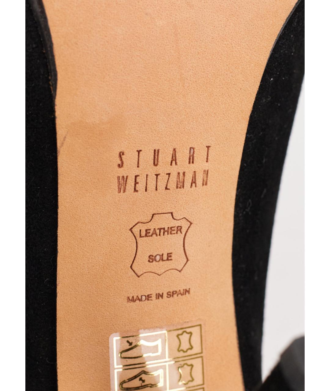 STUART WEITZMAN Черные замшевые ботильоны, фото 5