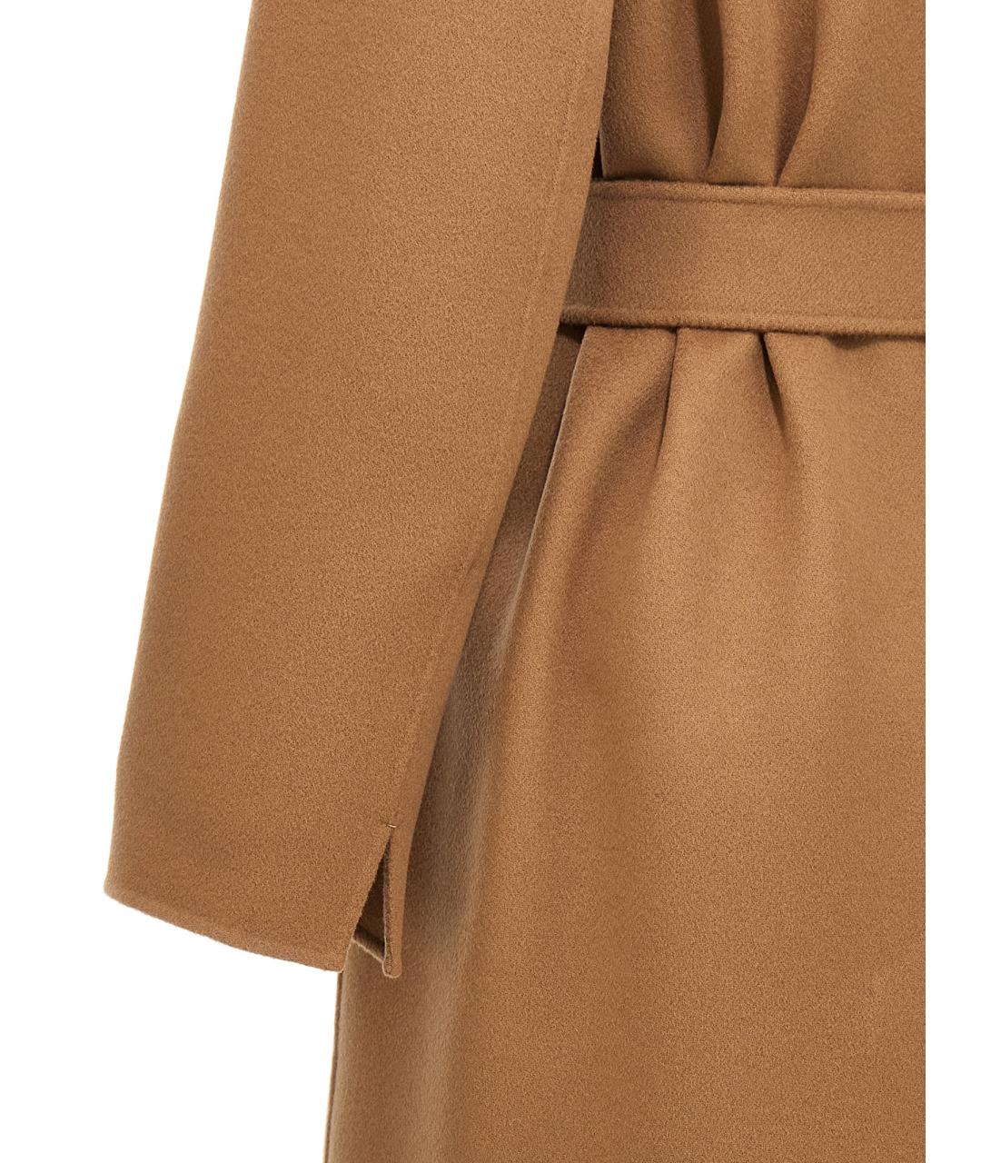 'S MAX MARA Коричневое шерстяное пальто, фото 4