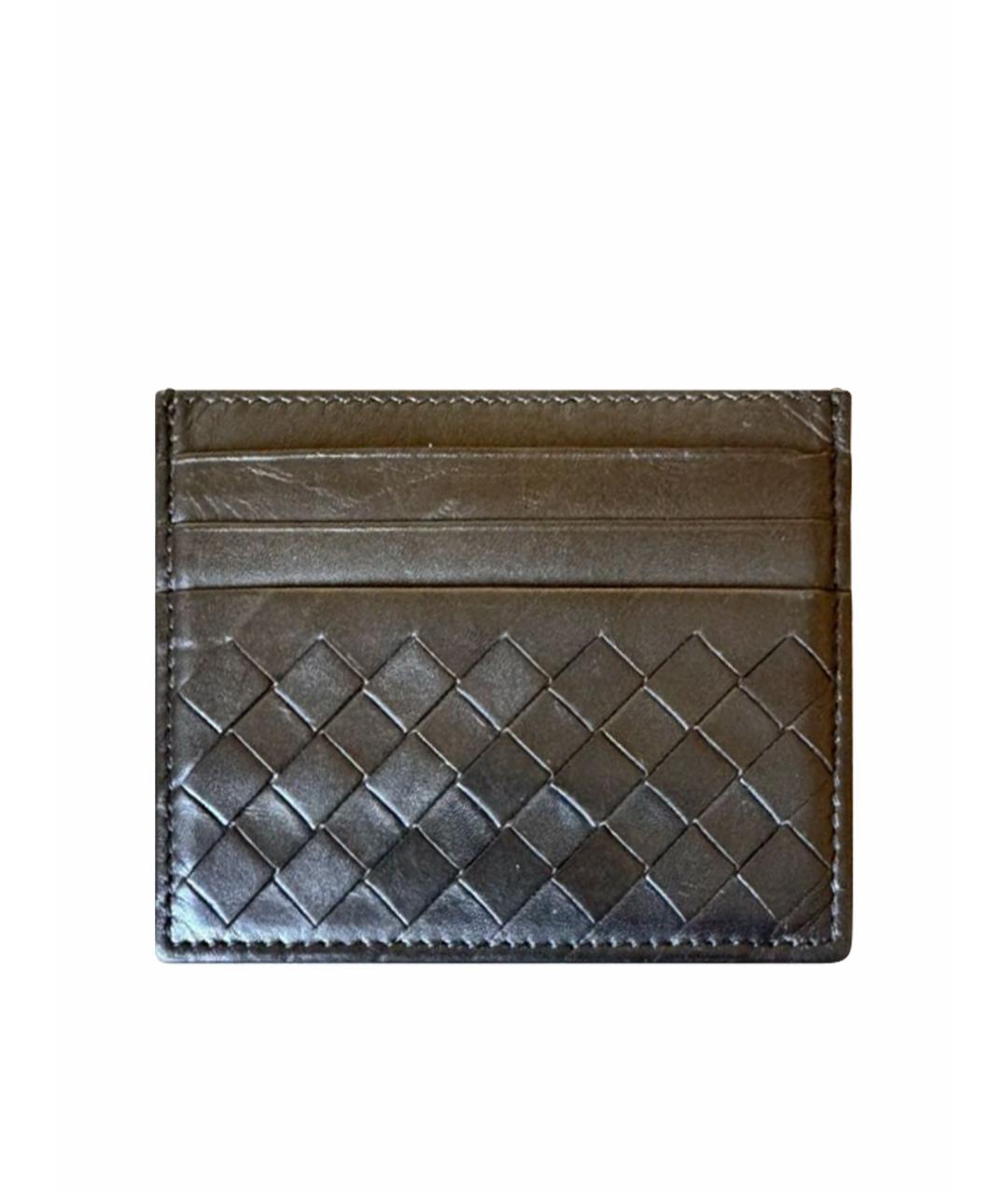 BOTTEGA VENETA Черный кожаный кардхолдер, фото 1