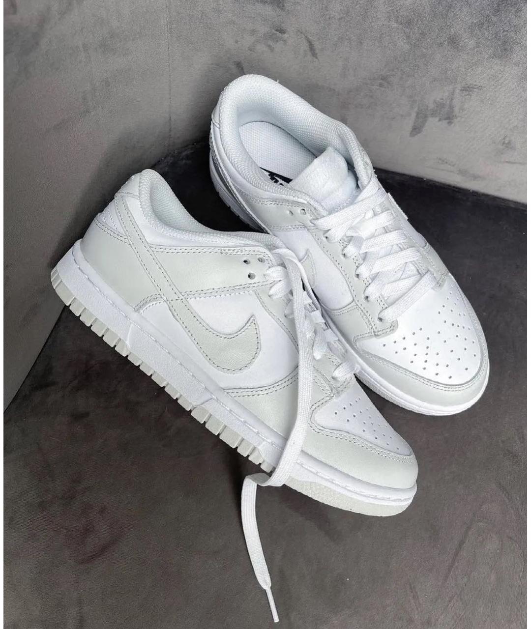 NIKE Серые кожаные кроссовки, фото 7