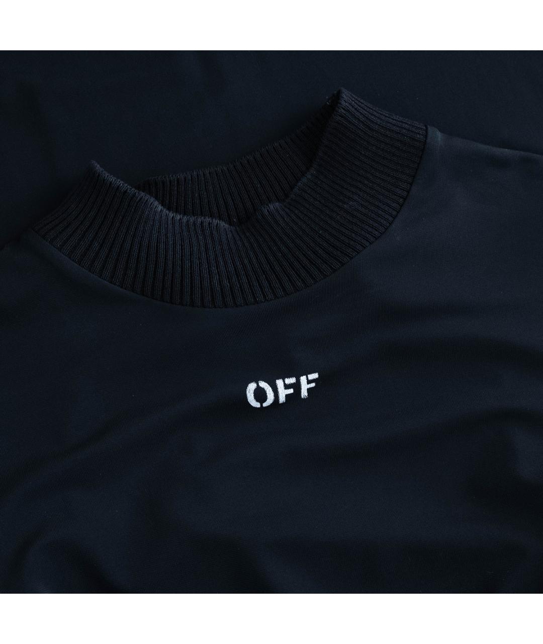 OFF-WHITE Черное вискозное повседневное платье, фото 3