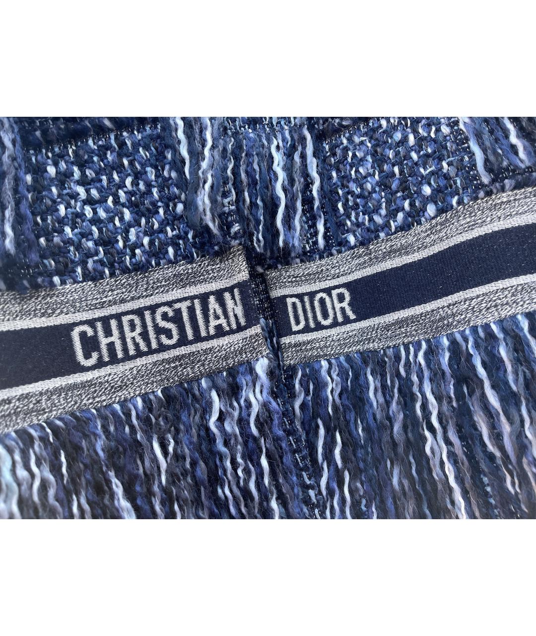 CHRISTIAN DIOR Синее шерстяное пальто, фото 3