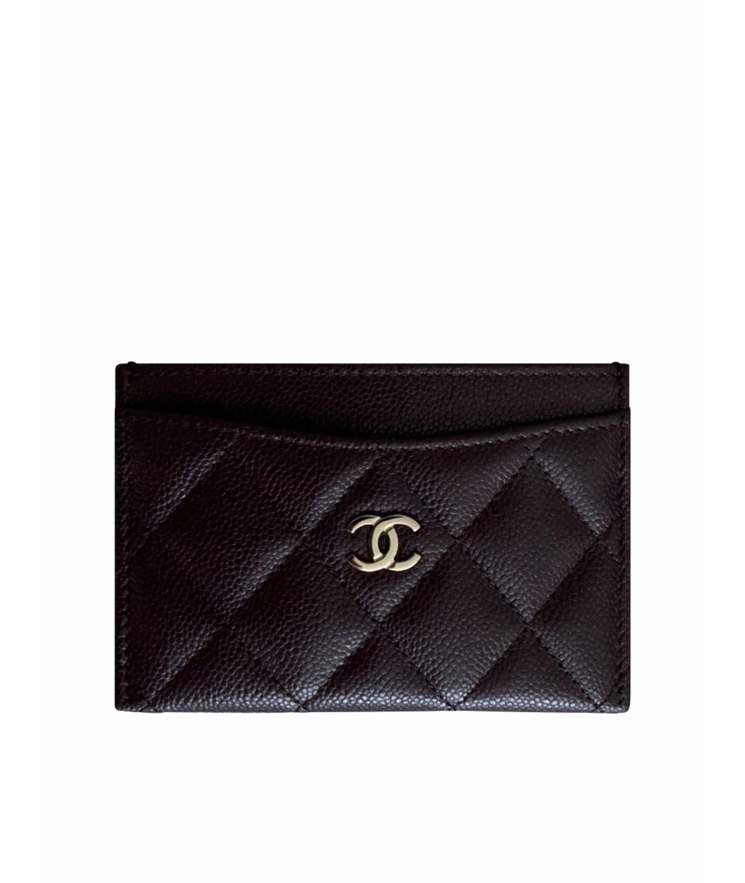 CHANEL Бордовый кожаный кардхолдер, фото 4