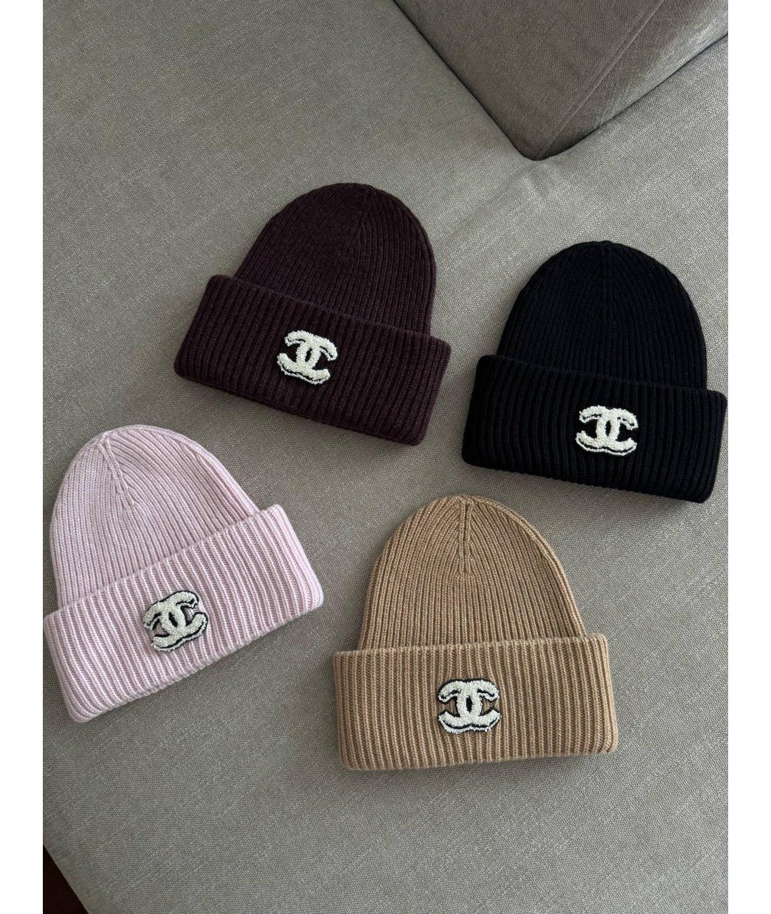 CHANEL Бежевая кашемировая шапка, фото 6