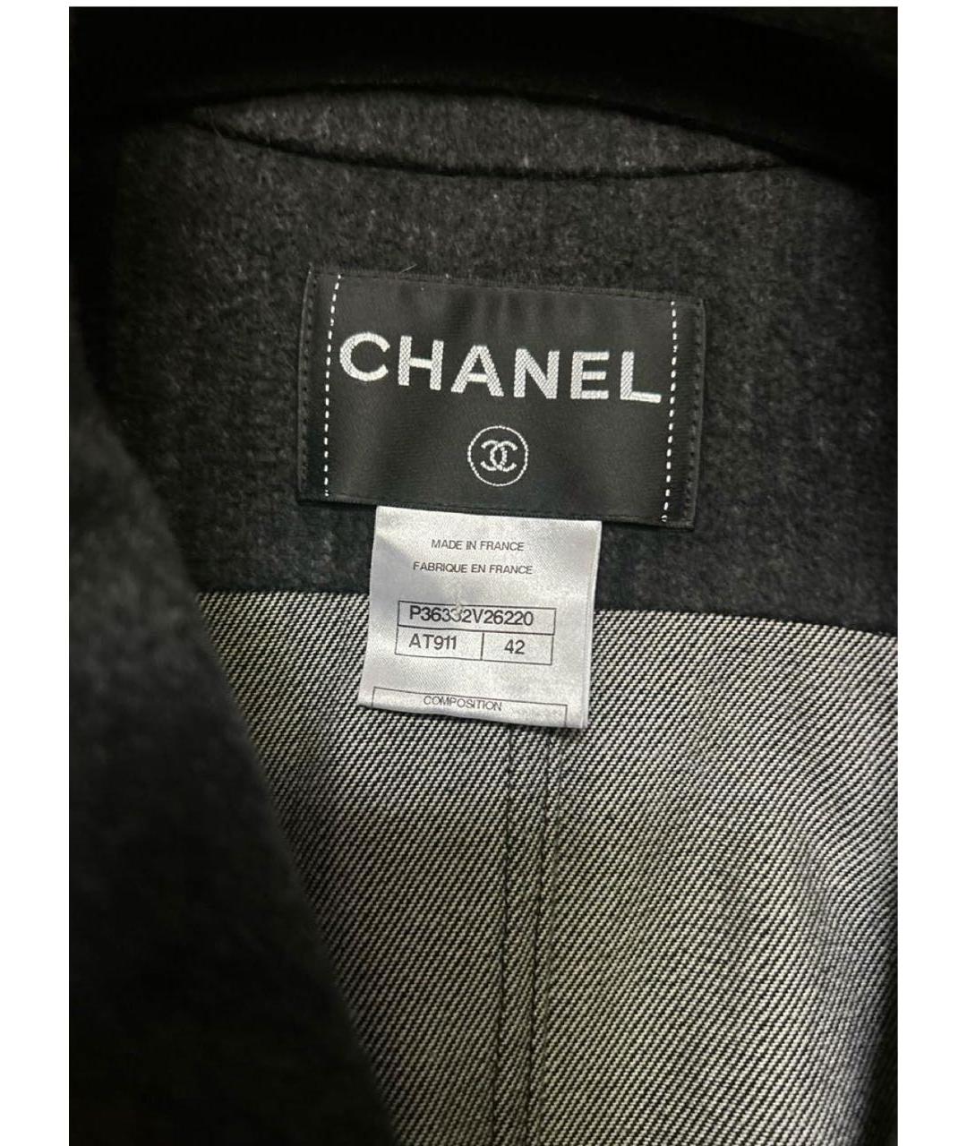 CHANEL Черный хлопковый жакет/пиджак, фото 3
