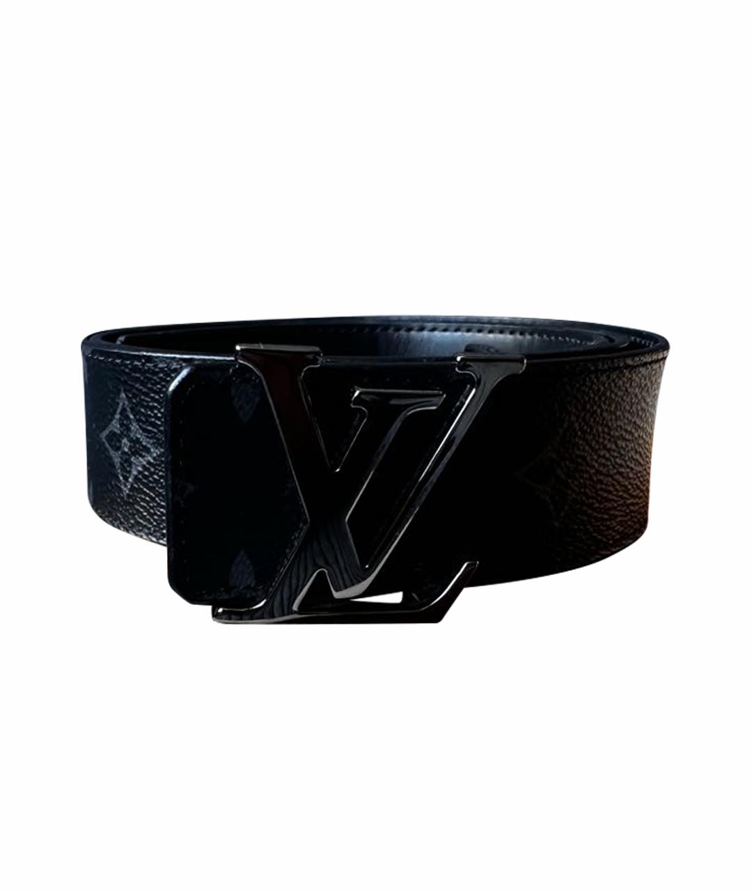 LOUIS VUITTON Черный кожаный ремень, фото 1
