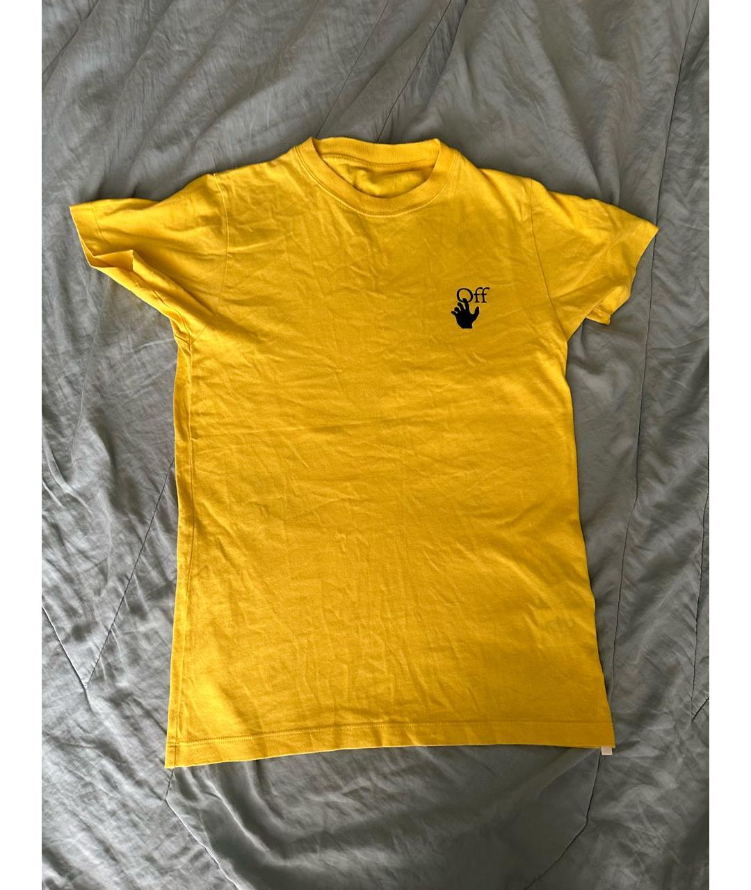 OFF-WHITE Желтая футболка, фото 5