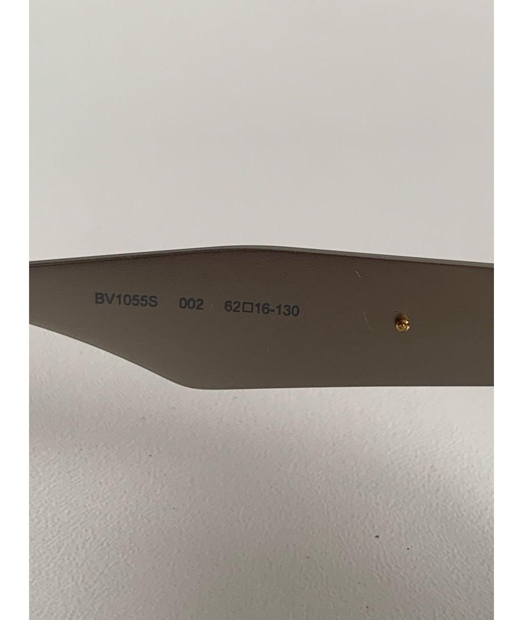 BOTTEGA VENETA Серебряные пластиковые солнцезащитные очки, фото 5