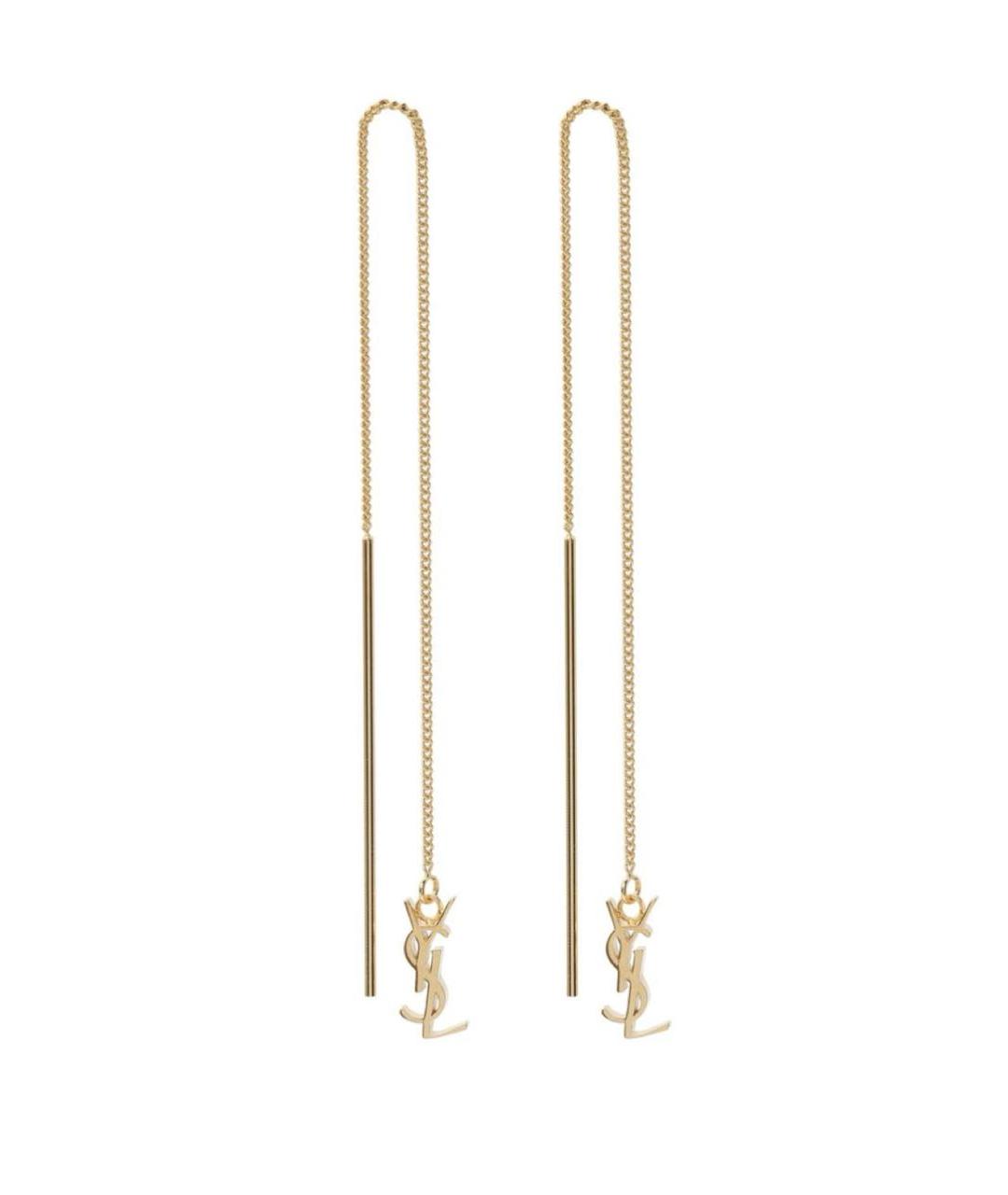 SAINT LAURENT Золотые серьги, фото 9