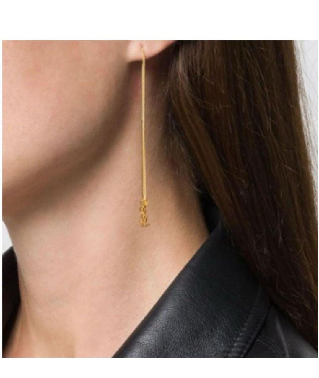 SAINT LAURENT Золотые серьги, фото 4