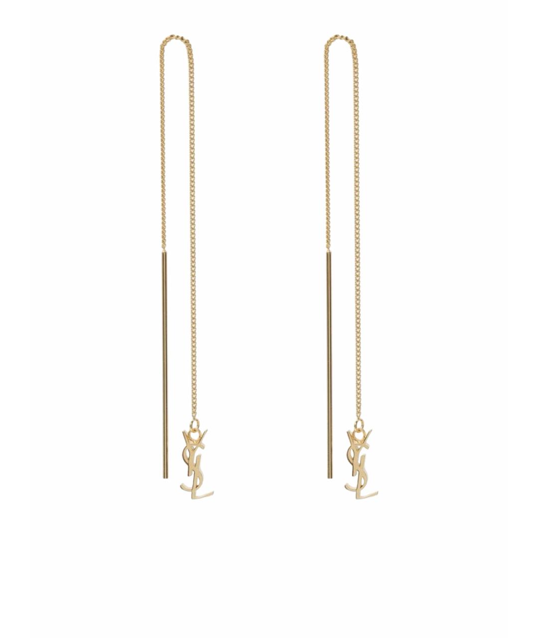 SAINT LAURENT Золотые серьги, фото 1