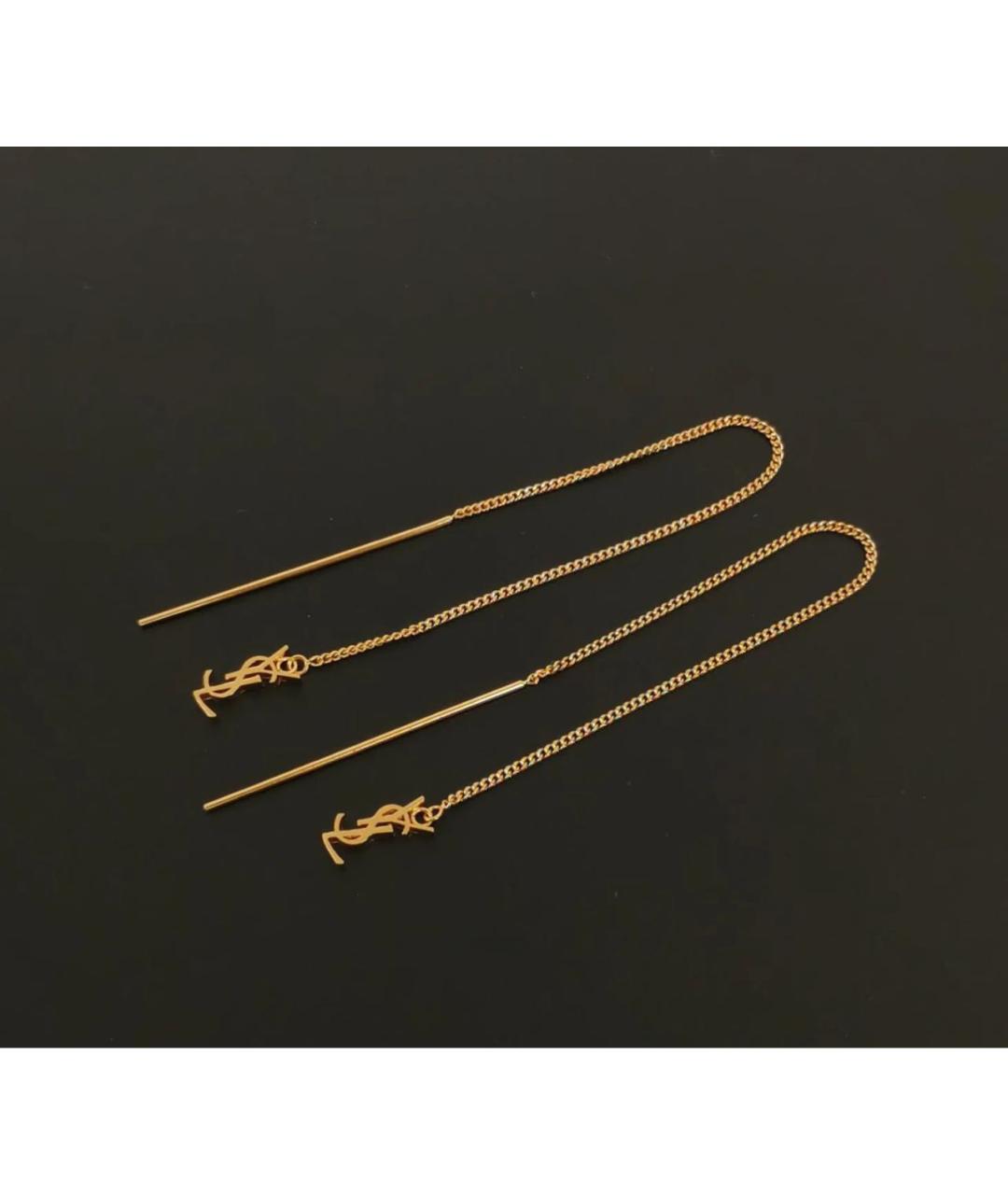 SAINT LAURENT Золотые серьги, фото 5