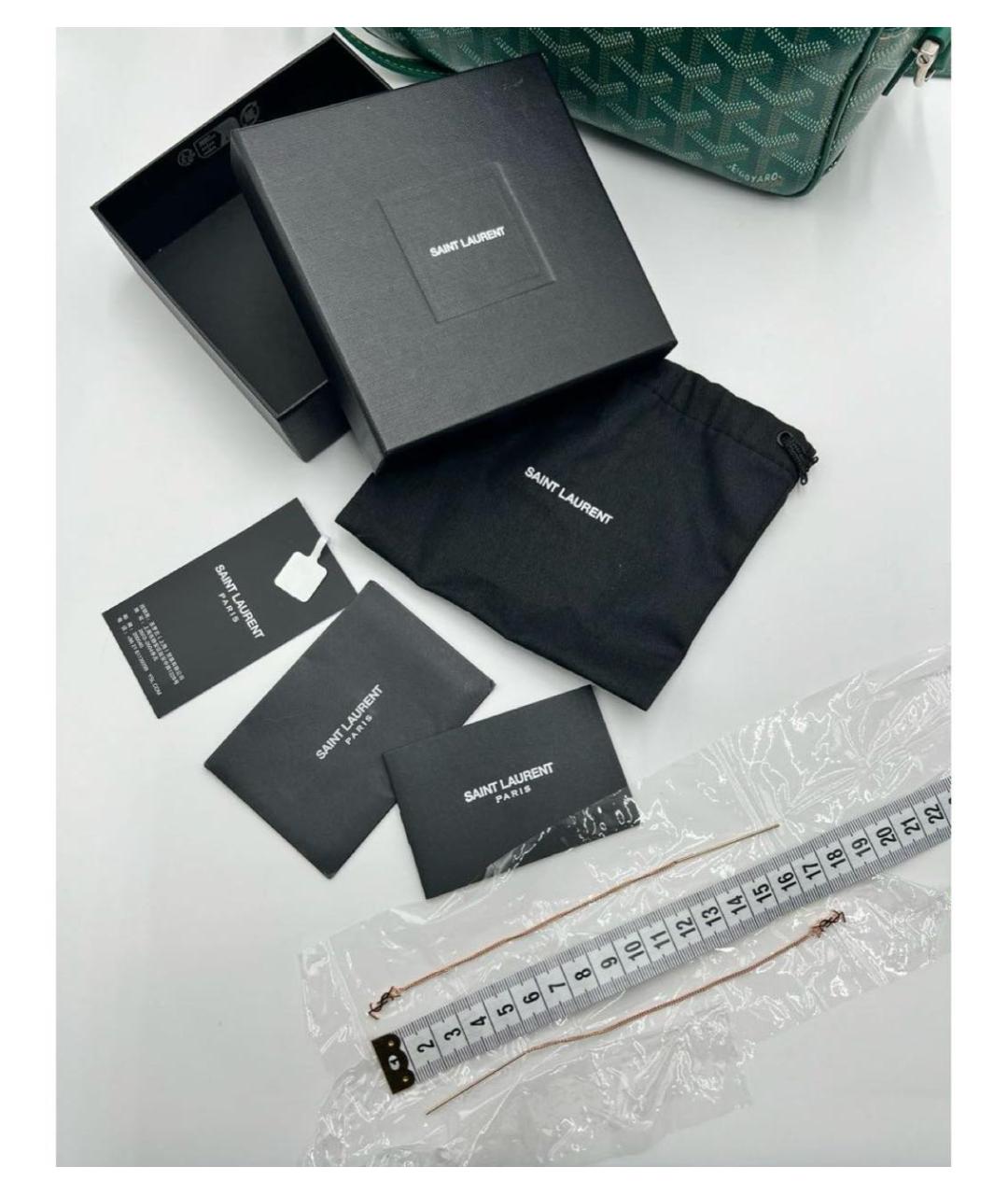SAINT LAURENT Золотые серьги, фото 8
