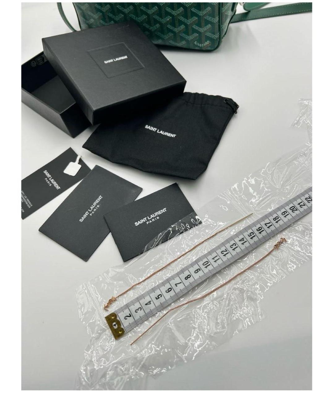 SAINT LAURENT Золотые серьги, фото 7