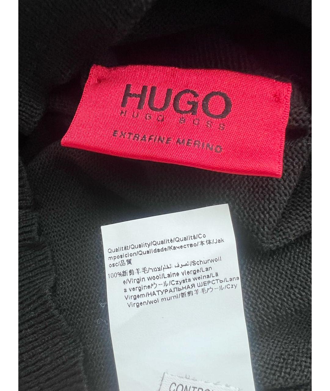 HUGO BOSS Черный шерстяной джемпер / свитер, фото 4