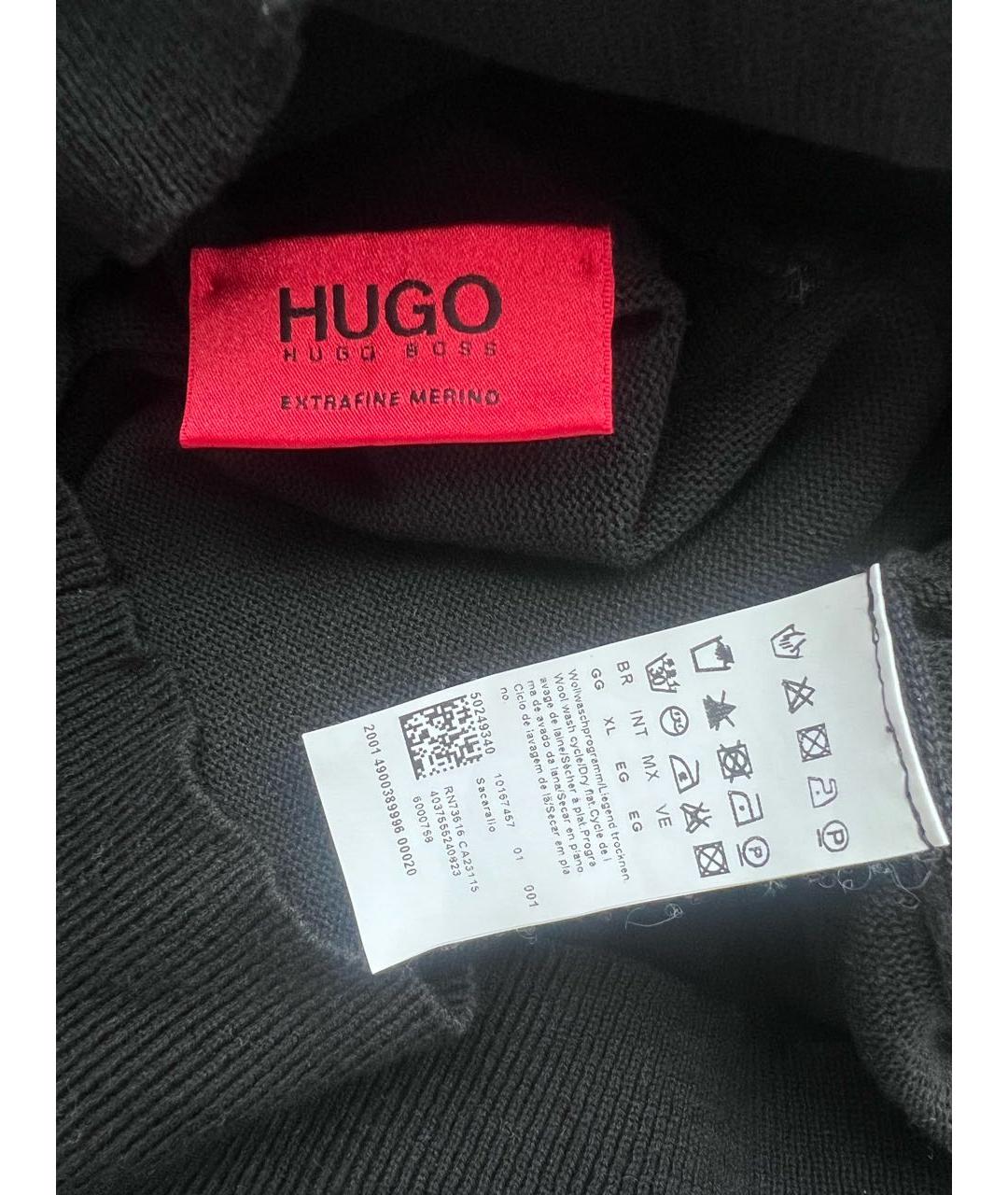HUGO BOSS Черный шерстяной джемпер / свитер, фото 3