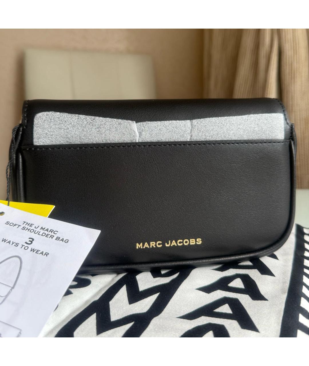 MARC JACOBS Черная кожаная сумка через плечо, фото 7