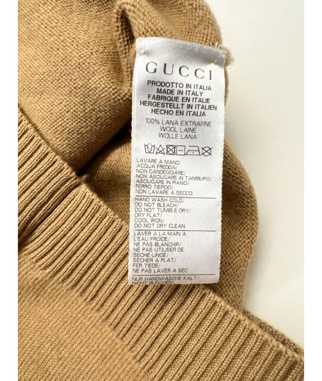 GUCCI Коричневый шерстяной жакет / жилет, фото 6