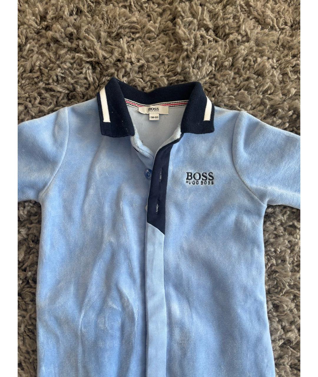 HUGO BOSS Голубой бархатный комбинезон, фото 2