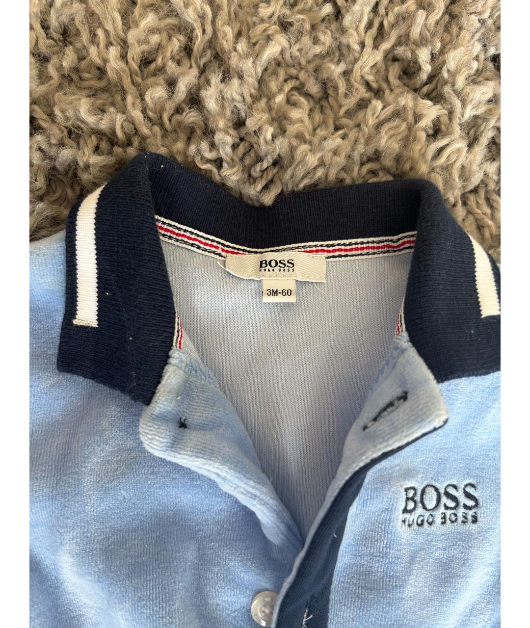HUGO BOSS Голубой бархатный комбинезон, фото 4