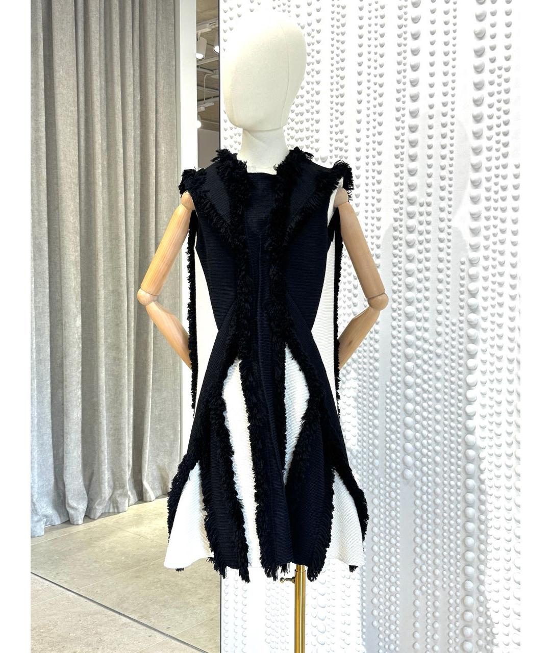 LANVIN Черное шерстяное повседневное платье, фото 5