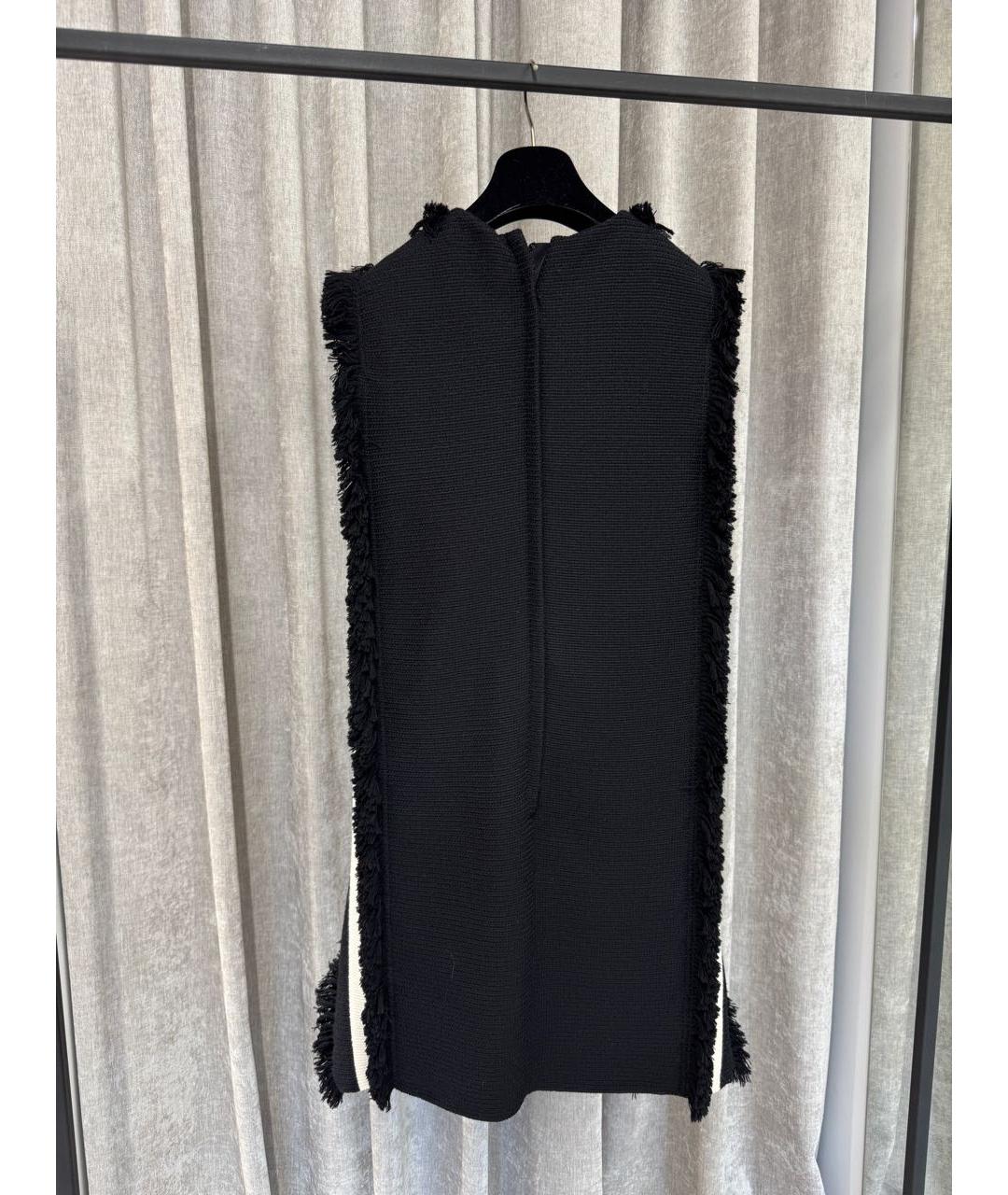 LANVIN Черное шерстяное повседневное платье, фото 2