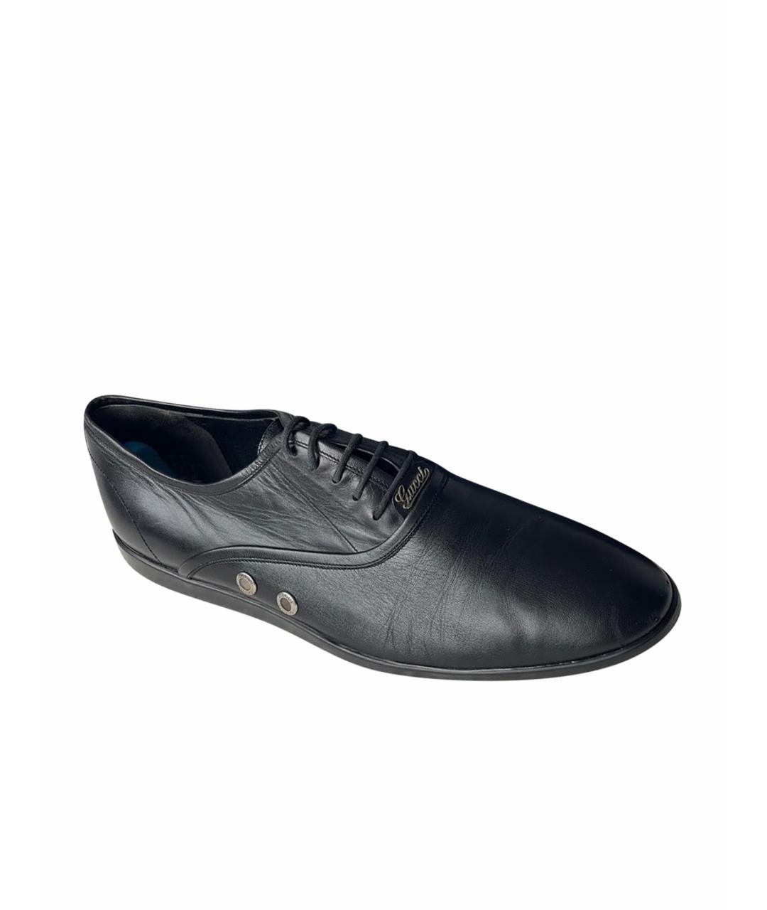 GUCCI Черные кожаные туфли, фото 1