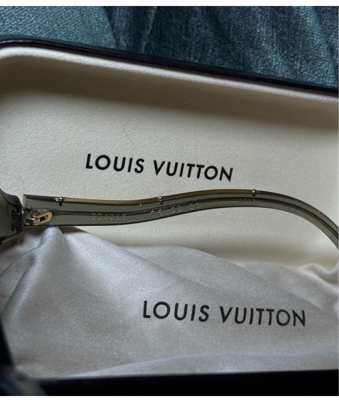 LOUIS VUITTON Зеленые пластиковые солнцезащитные очки, фото 3