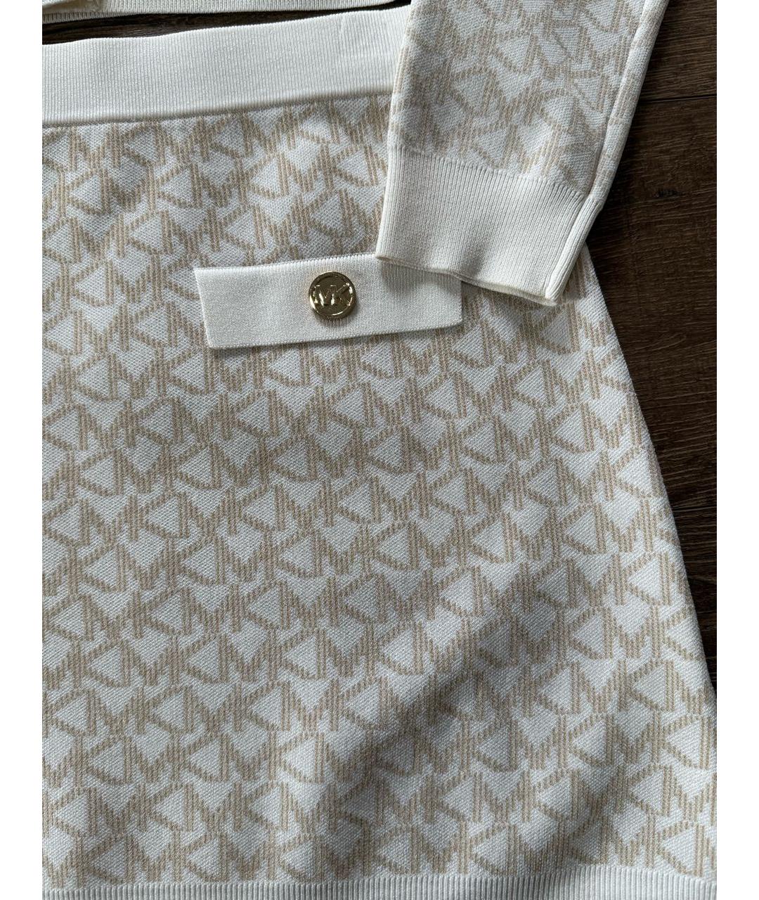 MICHAEL MICHAEL KORS Бежевый вискозный костюм с юбками, фото 4
