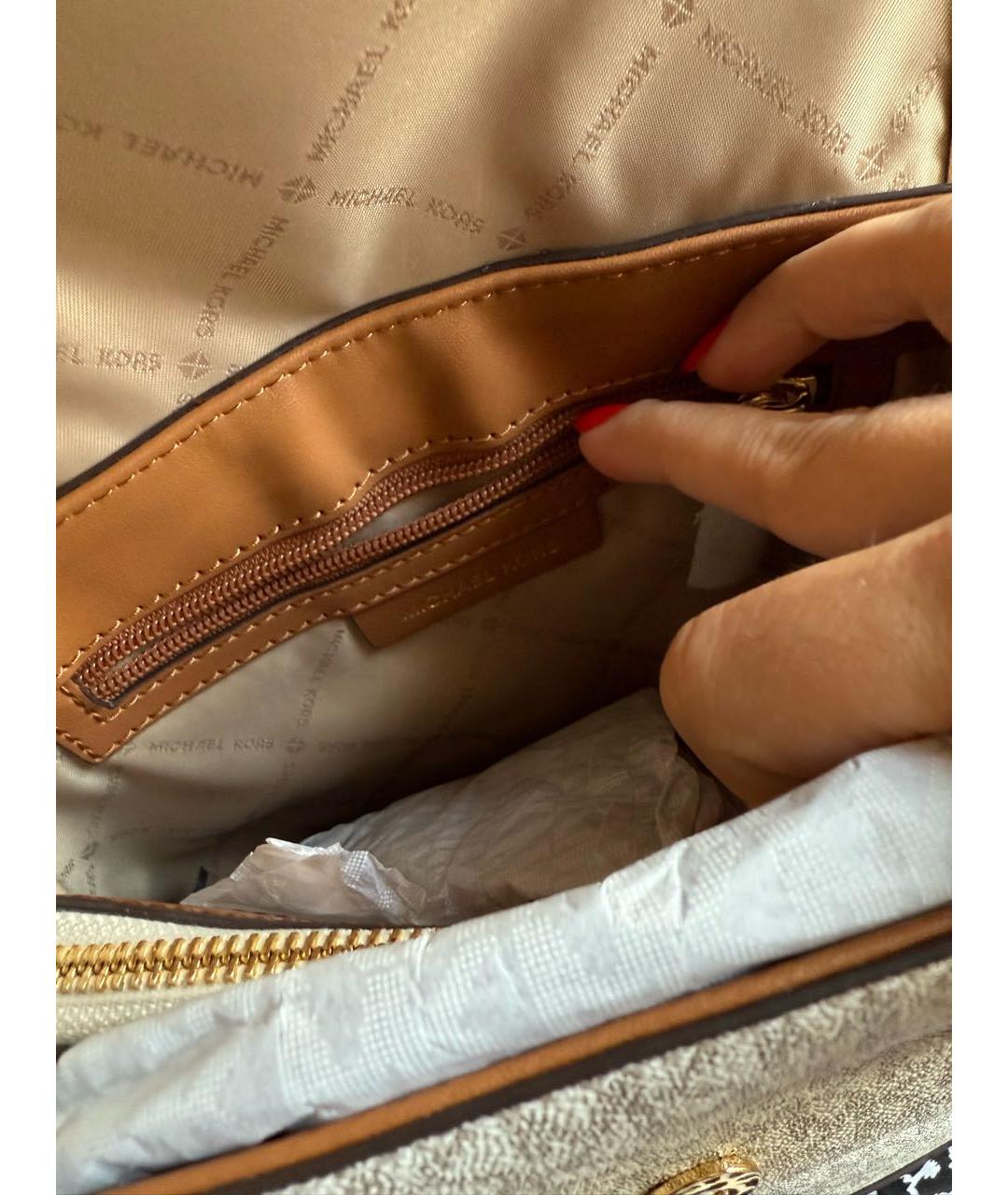 MICHAEL MICHAEL KORS Бежевый рюкзак, фото 5