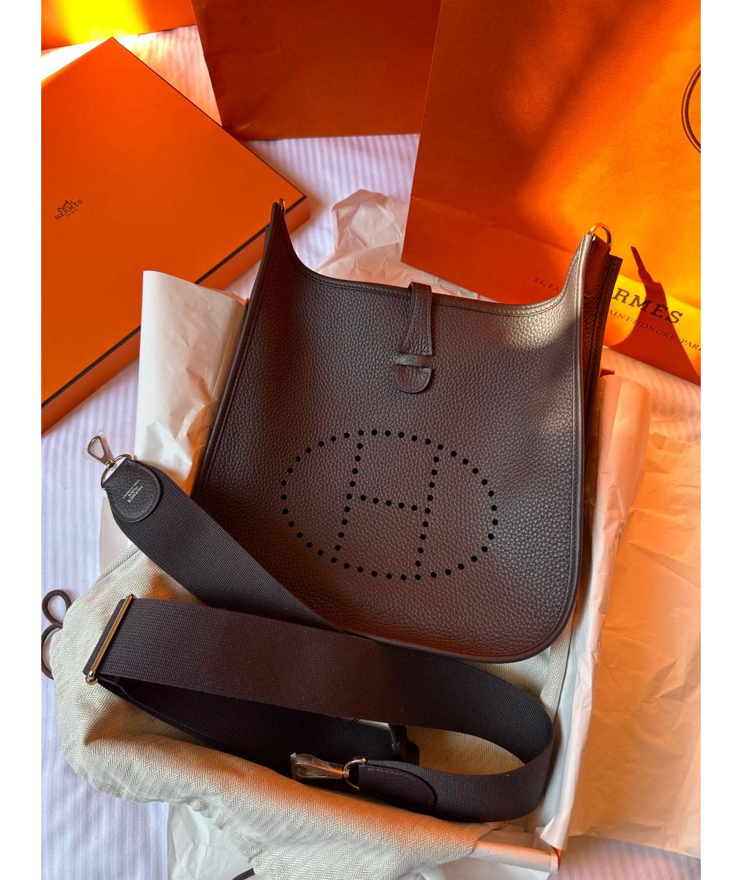 HERMES Кожаная сумка через плечо, фото 4